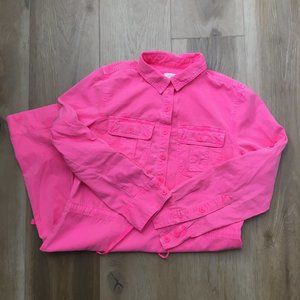 J. Crew Neon Vintage Wash Shirtdress